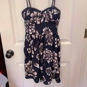 Cute Navy Floral Dress